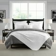 thumbnail image 1 of Swift Home  Crinkle Enzyme Wash Oversized Coverlet/Bedspread Quilt Sets White Full - Queen 3 Piece, 1 of 5