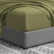 Swift Home Double Brushed Microfiber 14" Standard Pocket Fitted Sheet Only - Secure Fit for 12"-16" Deep Mattress Sage King