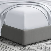 Swift Home Double Brushed Microfiber 14" Standard Pocket Fitted Sheet Only - Secure Fit for 12"-16" Deep Mattress White Full
