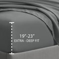 thumbnail image 1 of Swift Home  Double Brushed Microfiber 18-21-Inch Extra-Deep Pocket Single Fitted Sheet Full - Grey, 1 of 5