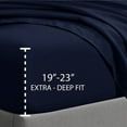 thumbnail image 1 of Swift Home  Double Brushed Microfiber 18-21-Inch Extra-Deep Pocket Single Fitted Sheet King - Navy, 1 of 5