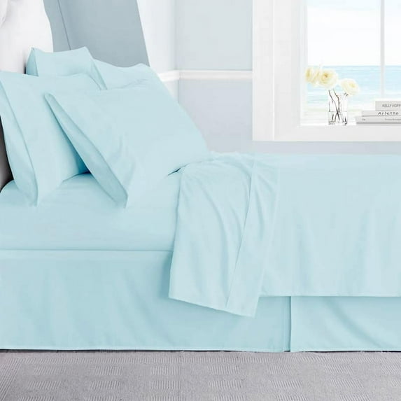 Swift Home  Premium Ultra Soft Microfiber 6-Piece Sheet Set with Extra Pillowcases Aqua Twin XL