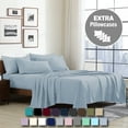 thumbnail image 1 of Swift Home 6-Piece Soft Lightweight Blue Fog Microfiber Sheet Set with Extra Pillowcases, California King, 1 of 5