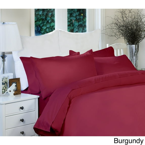 Swift Home  Premium Ultra Soft Microfiber 6-Piece Sheet Set with Extra Pillowcases Burgundy Twin