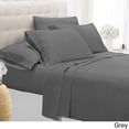 thumbnail image 1 of Swift Home  Premium Ultra Soft Microfiber 6-Piece Sheet Set with Extra Pillowcases Grey Full, 1 of 5