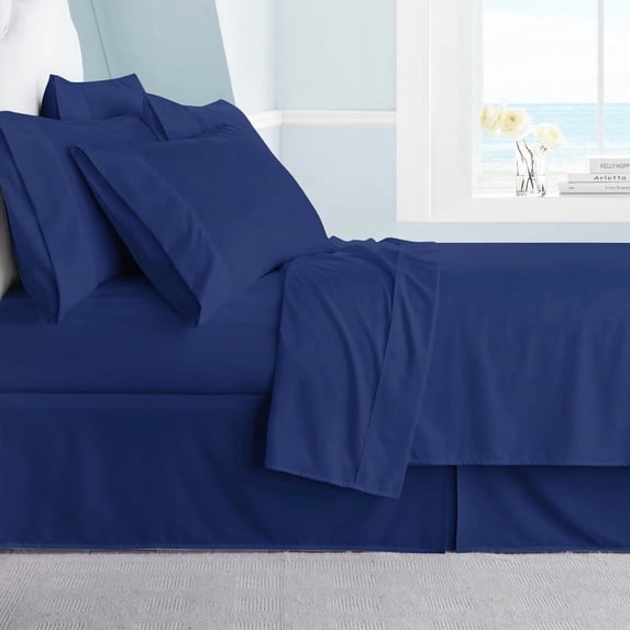 Swift Home Premium Ultra Soft Microfiber 6-Piece Sheet Set with Extra Pillowcases Royal Blue Queen
