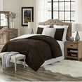 thumbnail image 1 of Swift Home  Luxurious Reversible High Pile Plush and Sherpa Comforter Set Chocolate King - Cal King, 1 of 5