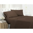 thumbnail image 1 of Swift Home Modern Ultra Soft 4-Piece Brown Easy Fit Microfiber Sheet Set, Queen, 1 of 2