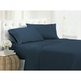 thumbnail image 1 of Swift Home Modern Ultra Soft 4-Piece Navy Easy Fit Microfiber Sheet Set, Full, 1 of 2