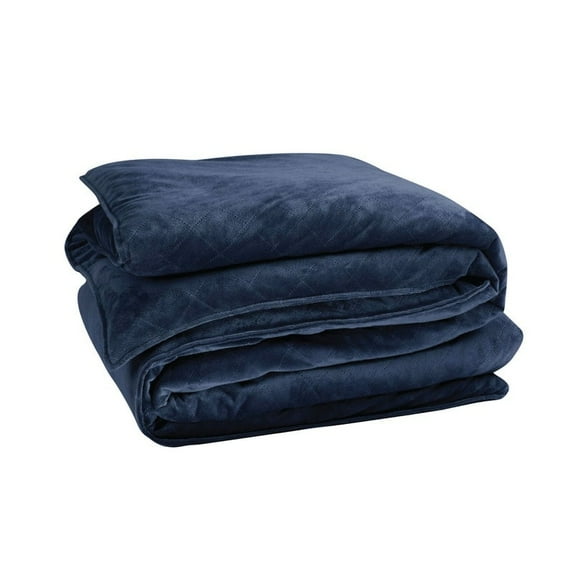 Swift Home Ultra-Soft Extra Cozy Kids and Adults Weighted Blanket With Removable Washable Duvet Cover Navy 48x72-15LBS
