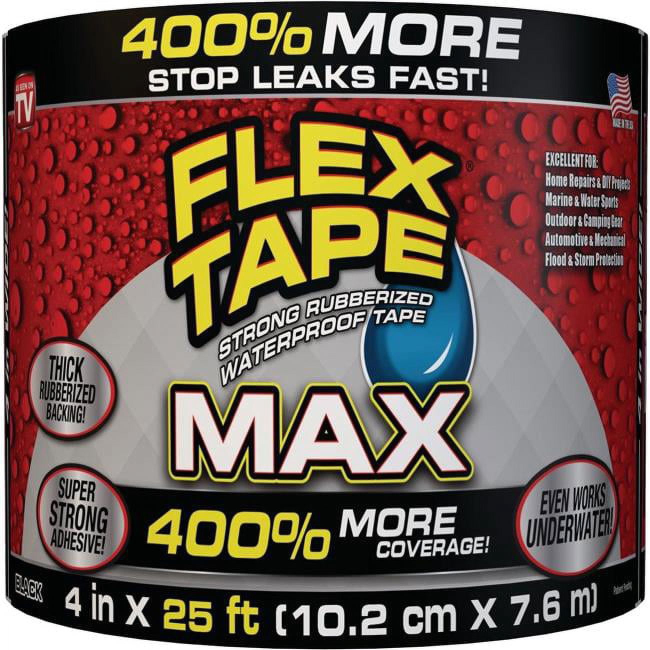 Swift Response  4 in. x 25 ft. Flex Max Repair Tape, Black