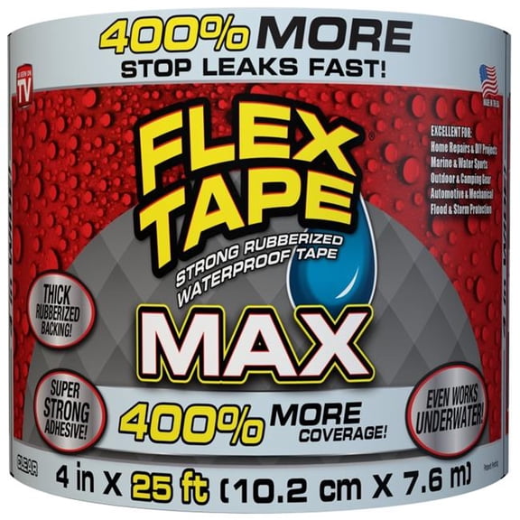 Swift Response 4 in. x 25 ft. Max Flex Tape, Clear