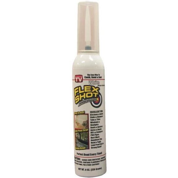 Swift Response FSH8W-4 8 oz White Flex Shot Rubber Adhesive Sealant