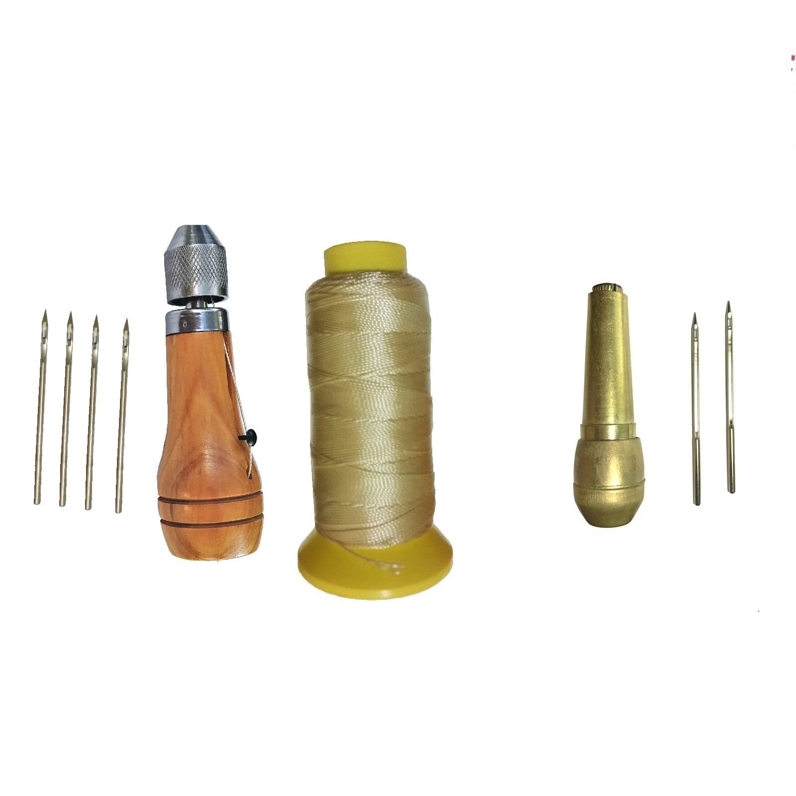 AIEX Upholstery Repair Kit Leather Hand Sewing Craft Tools with Needles,  Thread, Drilling Awls for Leather Canvas Sewing (18)