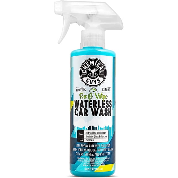 Swift Wipe Sprayable Waterless Car Wash Spray - Spray and Wipe to Safely Clean and Shine Cars, Trucks, Motorcycles, RV & More, High Lubrication Formula, 16 oz