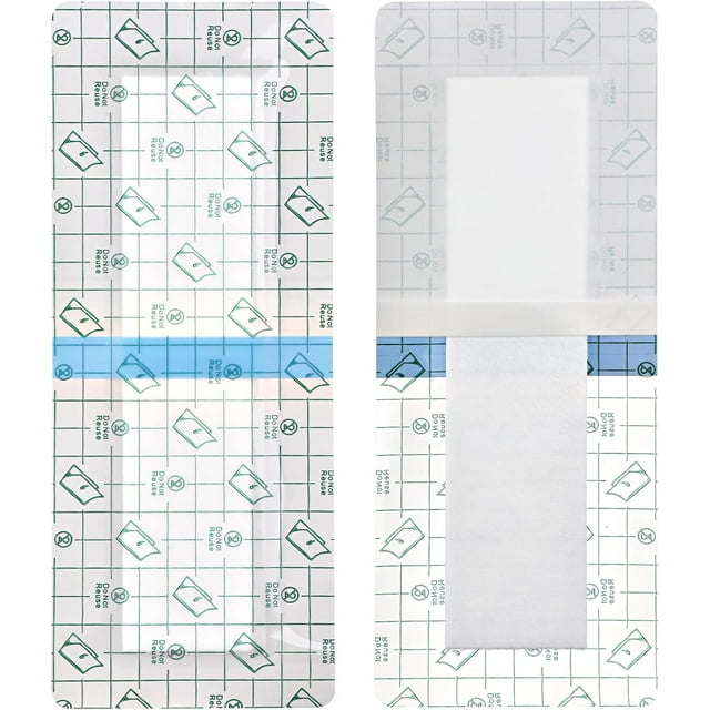 SwiftGlow 14 PCS Long Waterproof Bandage 4x12" Knee, Hip Surgery