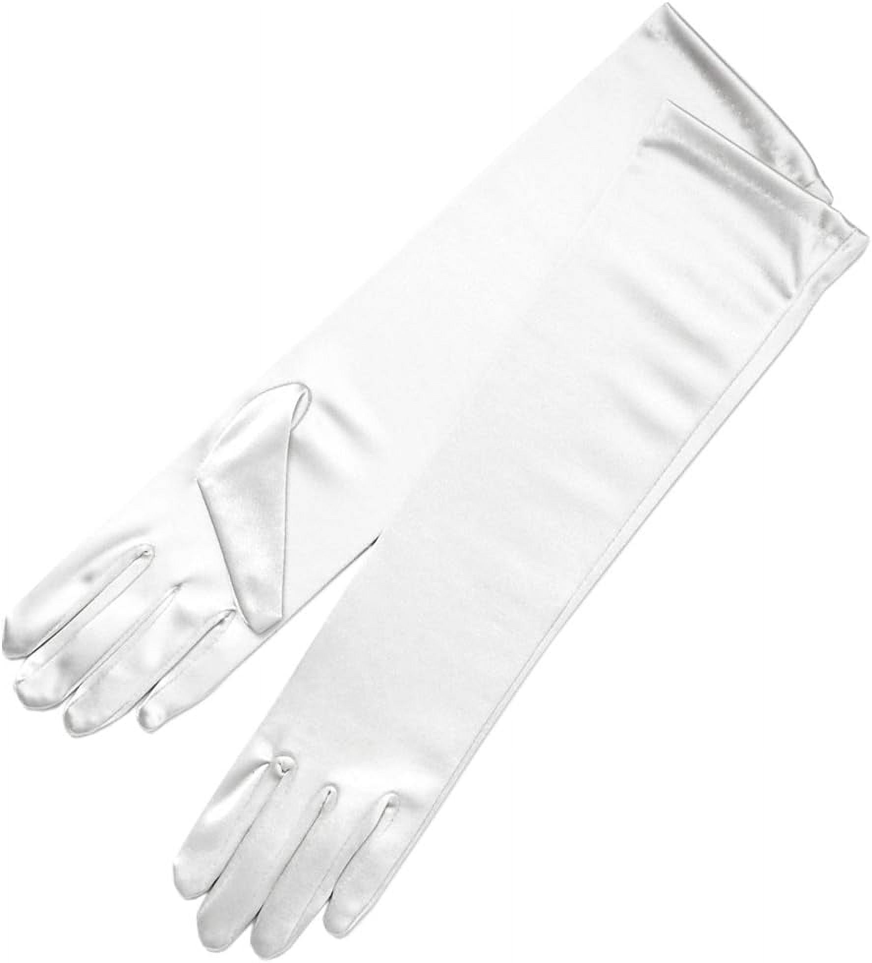 Swiftglow 15 5 Long Shiny Stretch Satin Dress Gloves Below The Elbow