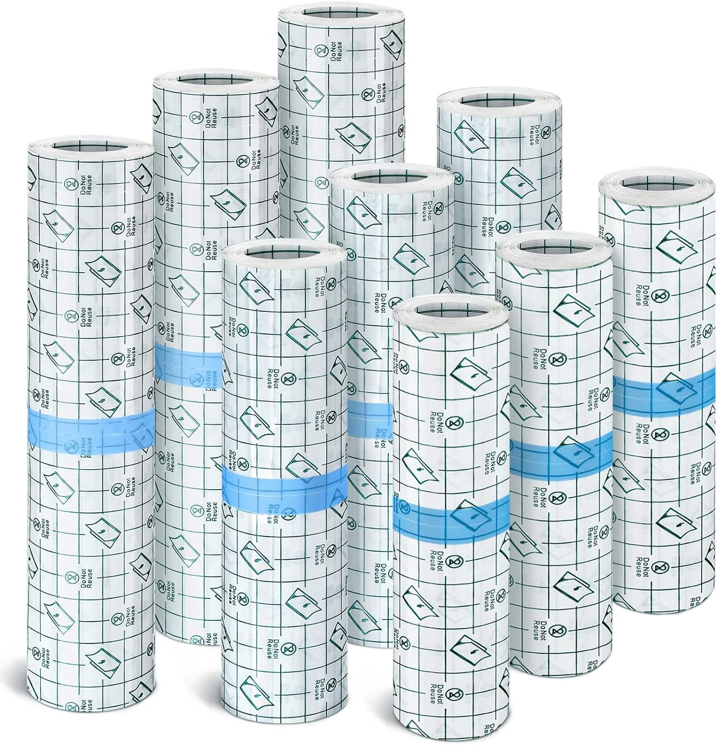 SwiftGlow 9 Rolls Waterproof Bandages Transparent Film Dressing Roll