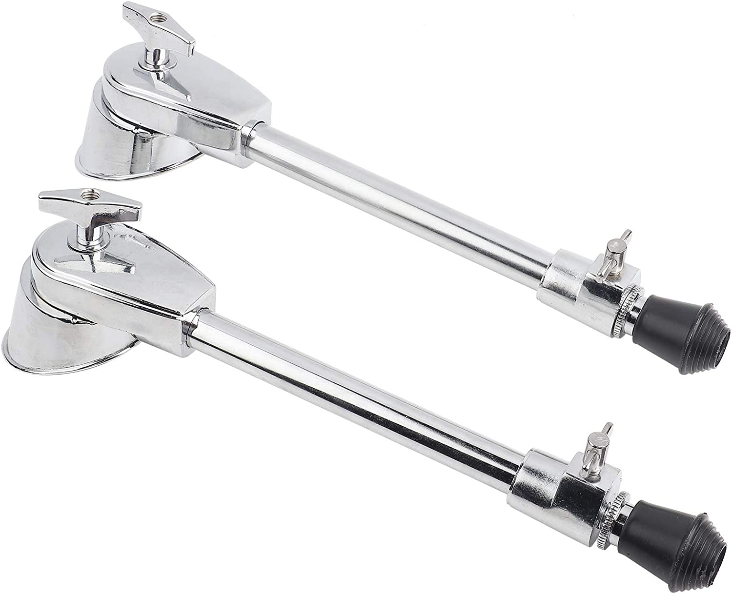 2x Professional Bass Drum Legs - 37cm Metal Kick Drum Stand Legs For Drum Kits & Floor Drums