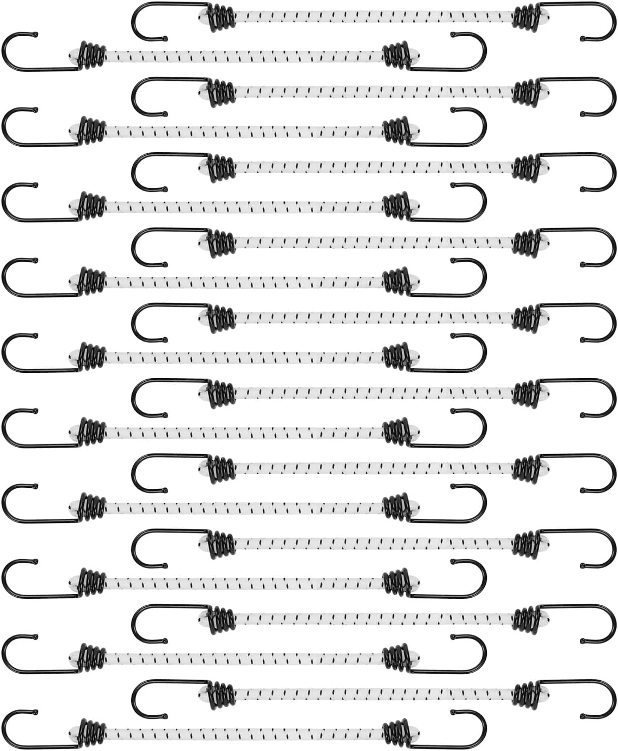 SwiftGlow Small Bungee Cords with Hooks Outdoor Heavy Duty, 20Pack