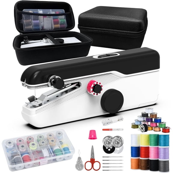 SwiftStitch Pro 3 Handheld Sewing Machine, 2-Speed Portable Mini Sewing Kit with Storage Case,  Power Mode, sewing machine for beginners, Easy Beginner Mending,W-B