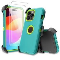 SwiftTech for iPhone 17 Pro Max Case with Screen Protector and Belt Clip Holster Military Grade Heavy Duty Protection 3 in 1 Shockproof Durable iPhone 17 Pro Max 6.9 inch 2025 Phone - Green Yellow