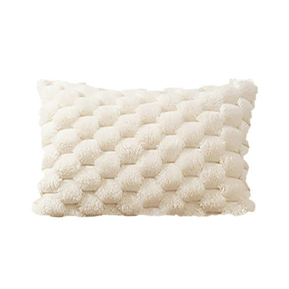 SwiftWear 20x12 Inch Luxury Snowflake Velvet Quilted Throw Pillow Covers for Office Sofa Lumbar Support – Soft Cozy Decorative Pillow Covers