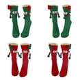 thumbnail image 1 of SwiftWear 4 Pairs Christmas Funny Magnetic Hand Holding Socks Novelty Socks for Couples Friends Family New Year Xmas Gifts, 1 of 8