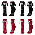 thumbnail image 1 of SwiftWear 4 Pairs Holding Hand Novelty Socks Unisex Magnetic Funny Cute Socks Graduation Christmas and New Year Gifts for Couple Friends, 1 of 8