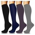 thumbnail image 1 of SwiftWear 4 Pairs Knee High Circulation Compression Socks for Women & Men, Support for Nurses,Running,Athletic,Cycling,Travel, 1 of 3