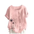 thumbnail image 1 of SwiftWear Blouses for Women Summer Clearance Birthday Present Floral Blouses for Women Round Neck T-shirts Loose Comfortable Female Blouses, 1 of 5
