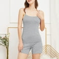 thumbnail image 1 of SwiftWear Built-in Bra Sleepwear & Loungewear, Relaxed Fit Camisole and Shorts, Breathable Home Wear Gray, 1 of 6