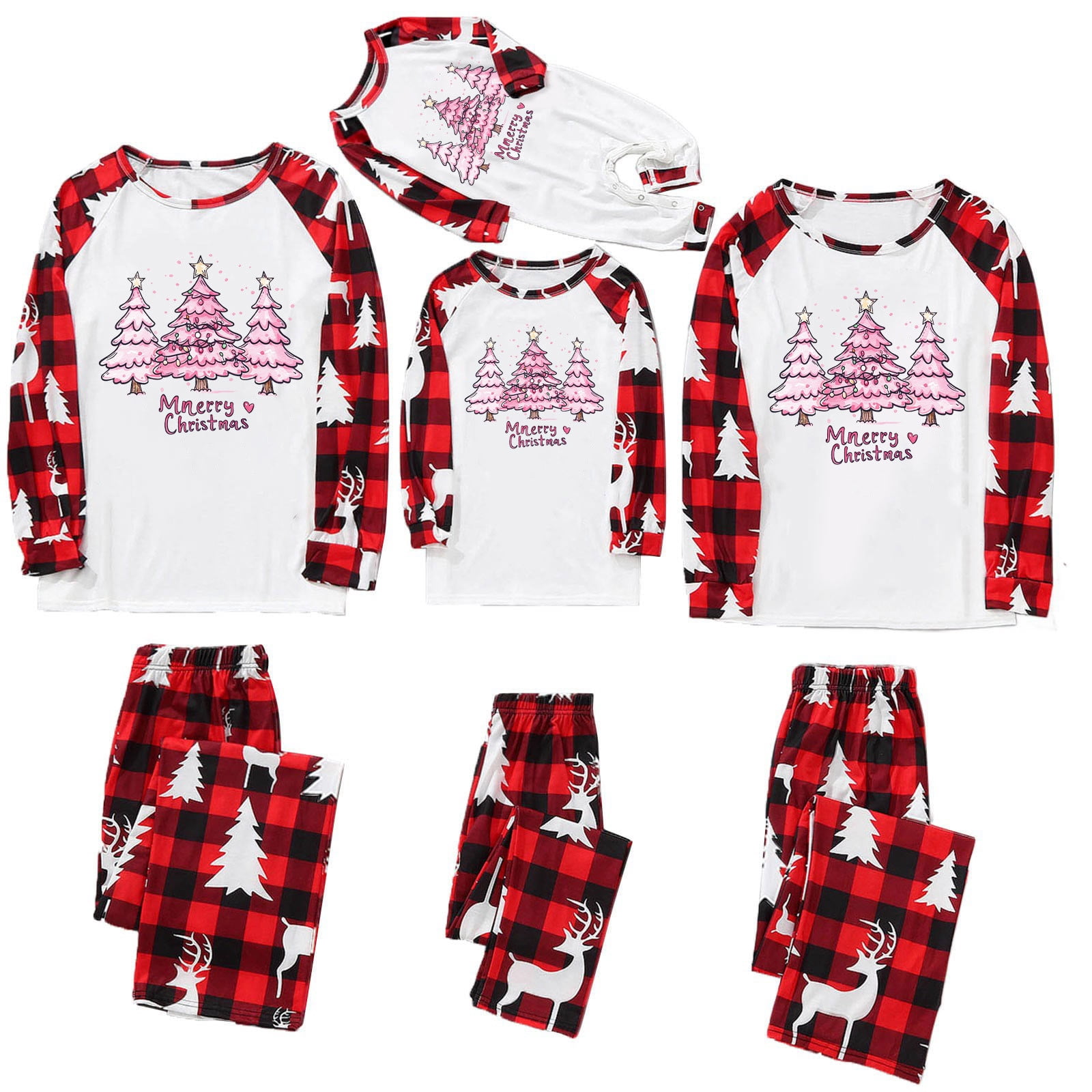 SwiftWear Christmas Family Matching Pajamas Set Holiday Sleepwear Cozy ...