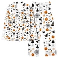 thumbnail image 1 of SwiftWear Fall Long Sleeve Pajama Set for Women Halloween Themed Witch Hat/Pumkin Print Sleepwear Cozy Button-Down Top with Relaxed Fit Lounge Pants, 1 of 6