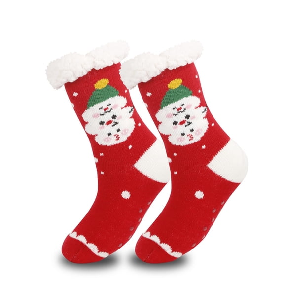 SwiftWear Fuzzy Slipper Socks with Grippers Non Slip Cozy Grips Socks Christmas Gifts Winter Thick Warm Sock Christmas Gift for Family