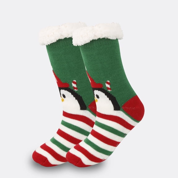 SwiftWear Fuzzy Slipper Socks with Grippers Non Slip Cozy Grips Socks Christmas Gifts Winter Thick Warm Sock Christmas Gift for Family
