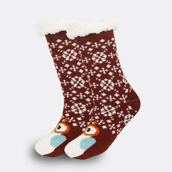 SwiftWear Fuzzy Slipper Socks with Grippers Non Slip Cozy Grips Socks Christmas Gifts Winter Thick Warm Sock Christmas Gift for Family