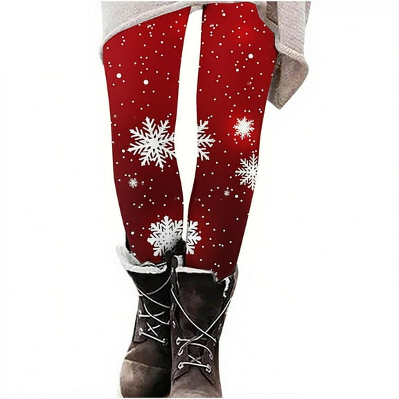 SwiftWear Holiday Cute Leggings with Christmas Tree Design High Waist Soft Yoga Pants for Women Tummy Control Workout Exercise Comfortable Athletic Wear