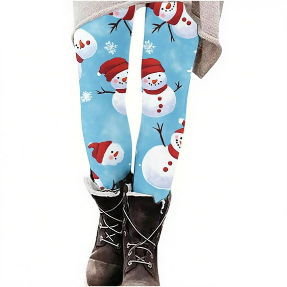 SwiftWear Holiday Cute Leggings with Christmas Tree Design High Waist Soft Yoga Pants for Women Tummy Control Workout Exercise Comfortable Athletic Wear