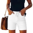 thumbnail image 1 of SwiftWear Jean Shorts Womens High Waisted Drawstring Denim Shorts with Pockets Trendy Summer Casual Cut Off Jeans, 1 of 8