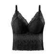 thumbnail image 1 of SwiftWear Lace Bralette for Women V Neck Cropped Camisole Spaghetti Strap Slim Sheer Mesh Tank Top with Built in Bras, 1 of 6