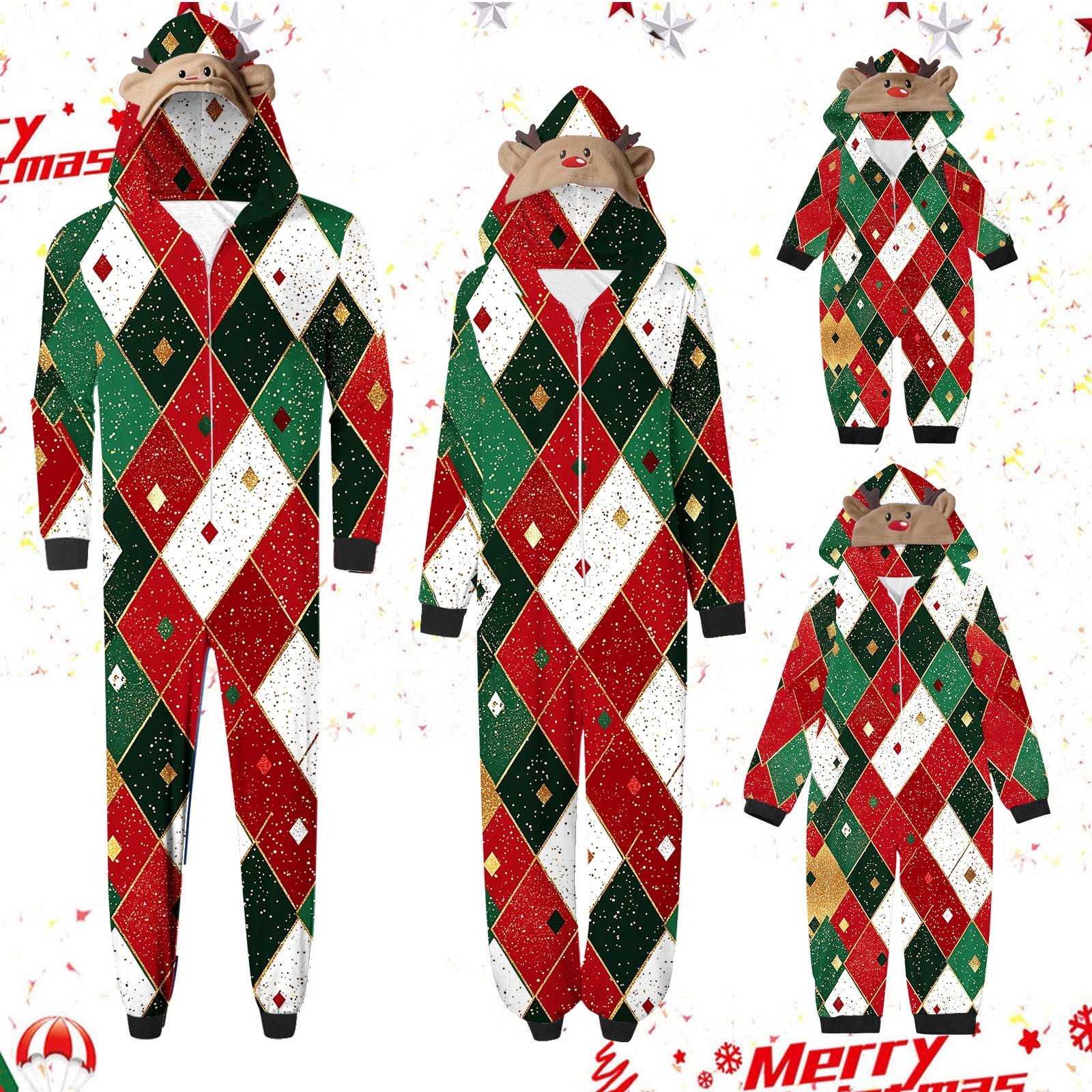SwiftWear Matching Christmas Pajamas for Family Couples, Plaid ...