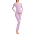 thumbnail image 1 of SwiftWear Maternity Pregnancy Pajama Set for Moms-to-Be Thermal Underwear Comfortable Maternity Sleepwear & Nursing Lounge Wear Elastic Waist Pajamas, 1 of 7