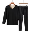 thumbnail image 1 of SwiftWear Men's Thermal Underwear Set V-Neck Long Sleeve Shirt and Pants, Fleece-Lined Base Layer for Cold Weather, Plus Size Available​, 1 of 3