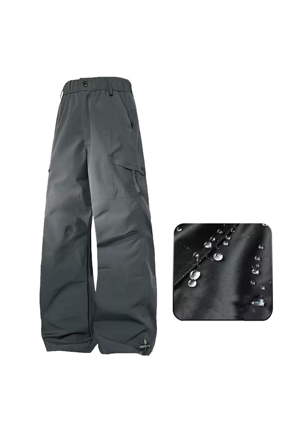 Mens & Womens Windproof Waterproof Cargo Pants with Multiple Pockets, Plus Size Straight Leg Outdoor Work Travel Pants for Hiking Camping S-5XL