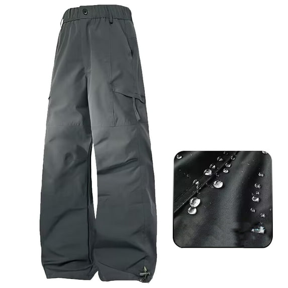 SwiftWear Mens & Womens Windproof Waterproof Cargo Pants with Multiple Pockets, Plus Size Straight Leg Outdoor Work Travel Pants for Hiking Camping S-5XL