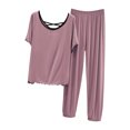 thumbnail image 1 of SwiftWear Pajamas for Women Set Soft ModalLoose Short Sleeve T-Shirt & Drawstring Pants Pajama Set - Breathable, Cozy Loungewear, 1 of 3