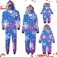 thumbnail image 1 of SwiftWear Purple Gradient Snowflake Family Christmas Onesie Set with Reindeer Hood Collection Sleepwear Loungewear, 1 of 6