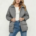 thumbnail image 1 of SwiftWear Quilted Jackets for Womens, Lightweight Long Sleeve Button Down Puffer Jacket Warm Coat Outerwear with Pockets​, Gray, 1 of 4