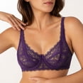 thumbnail image 1 of SwiftWear Sheer Floral Lace Underwire Bra for Women Unlined Plunge Bra, 1 of 7